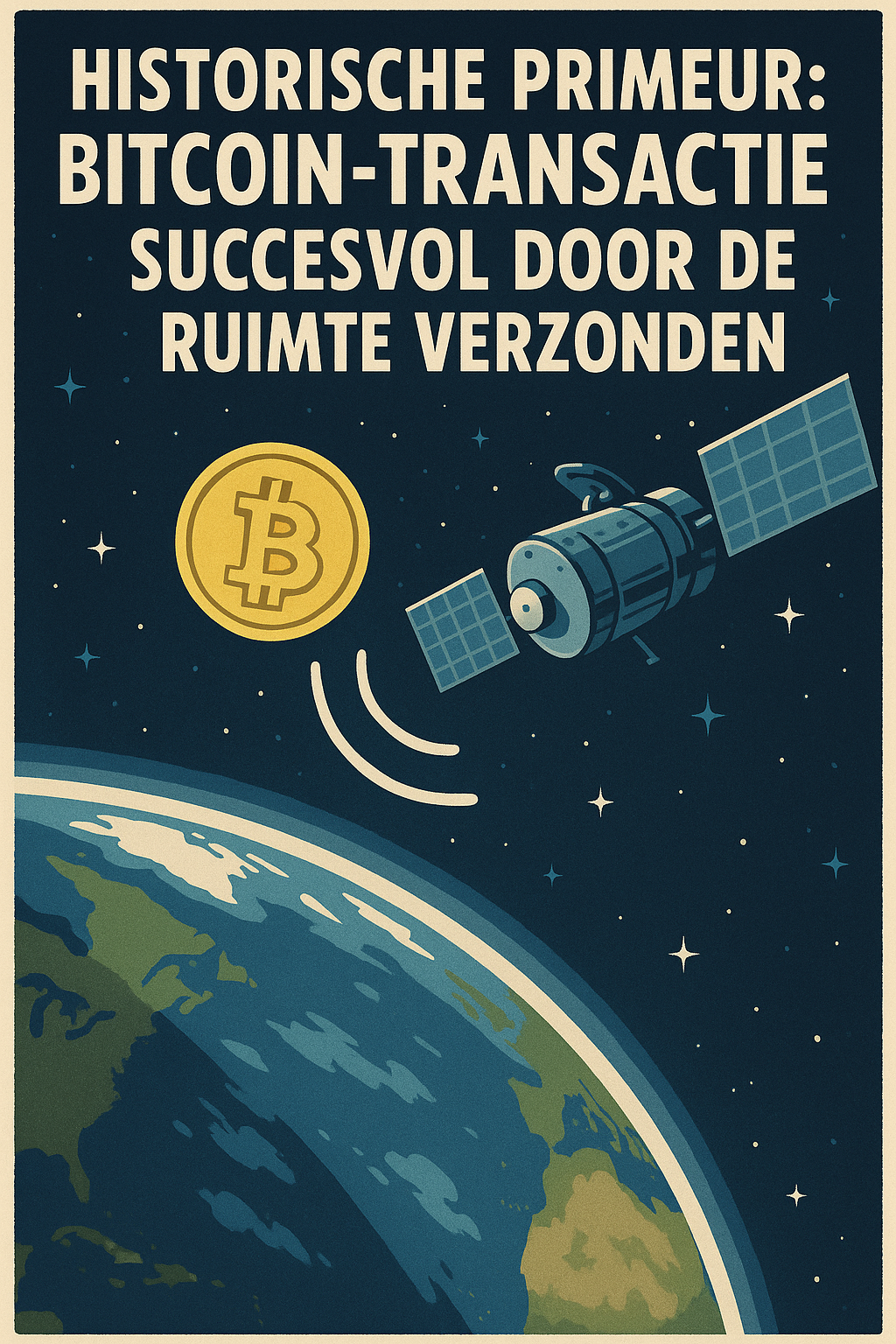 Historische primeur: Bitcoin-transactie succesvol door de ruimte verzonden